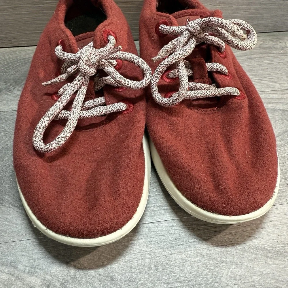 Allbirds Wool Runners Merino WR Athletic Running Shoes Red White Womens Size‎ 6